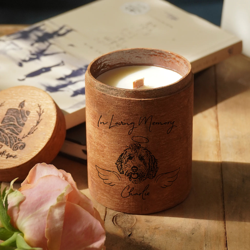 custom candle for pet with name 'Charlie'